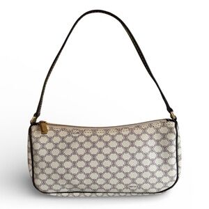 CELINE Macadam Triomphe Monogram Pochette Shoulder Bag Vintage